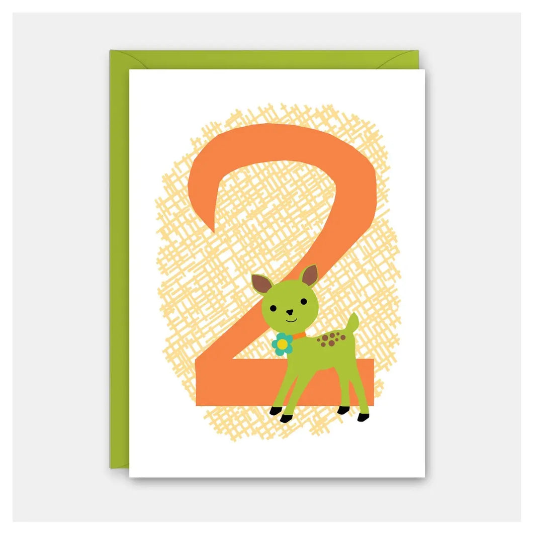 2nd Birthday - Numbered Child’s Birthday Card
