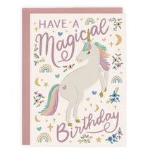 Load image into Gallery viewer, Unicorn Birthday Card
