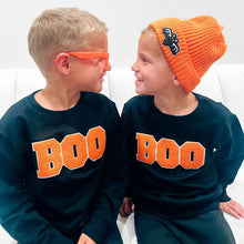 Load image into Gallery viewer, Boo Patch Halloween Sweatshirt - Black
