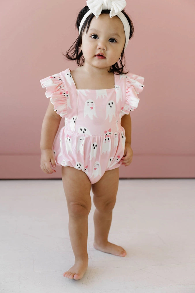 Emmy Romper in Girly Ghost