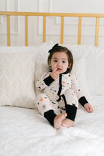 Load image into Gallery viewer, Baby Pajama Double Zip In Spooky Sceens
