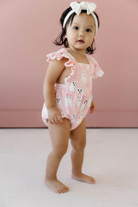 Emmy Romper in Girly Ghost