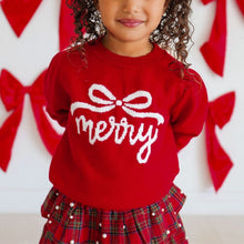 Load image into Gallery viewer, Merry Bow Christmas Sweater
