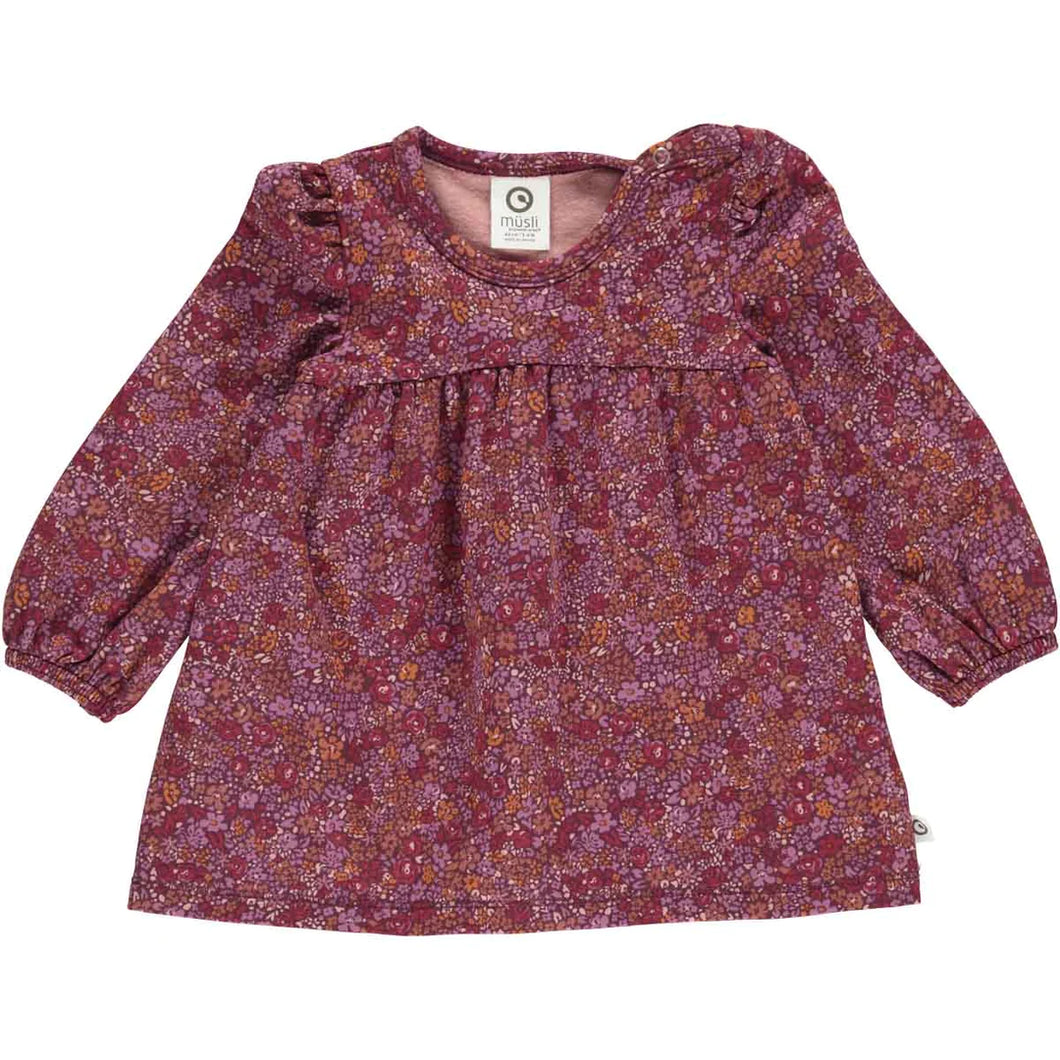 Petit Blossom Long Sleeve Dress Baby - Fig/Boysenberry/Berry