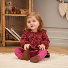 Load image into Gallery viewer, Petit Blossom Long Sleeve Dress Baby - Fig/Boysenberry/Berry
