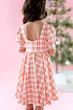 Load image into Gallery viewer, Puff Dress in Scarlet Plaid
