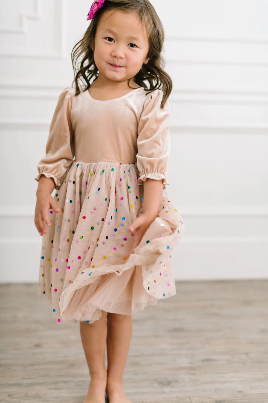 Diana Dress In Confetti Cream