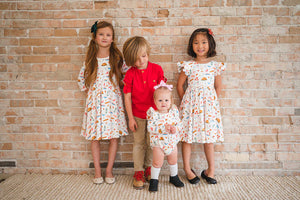 Leah Romper In Turkey Time - Baby Bubble