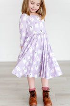 Load image into Gallery viewer, Emile Dress in Purple Girly Ghost
