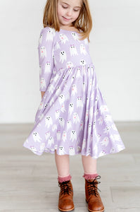 Emile Dress in Purple Girly Ghost