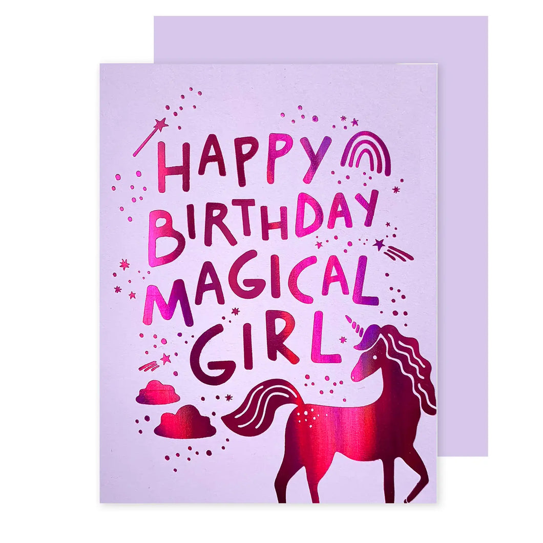 Happy Birthday Magical Girl Card