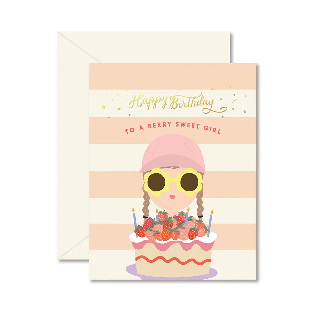 Berry Sweet Girl Birthday Greeting Card