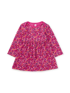 Long Sleeve Skirted Baby Dress - Himalayan Floral