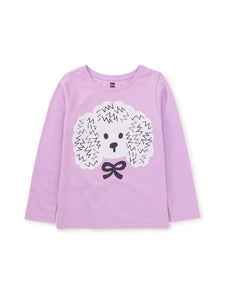 Poodle & Bow Graphic Tee - Sheer Lilac