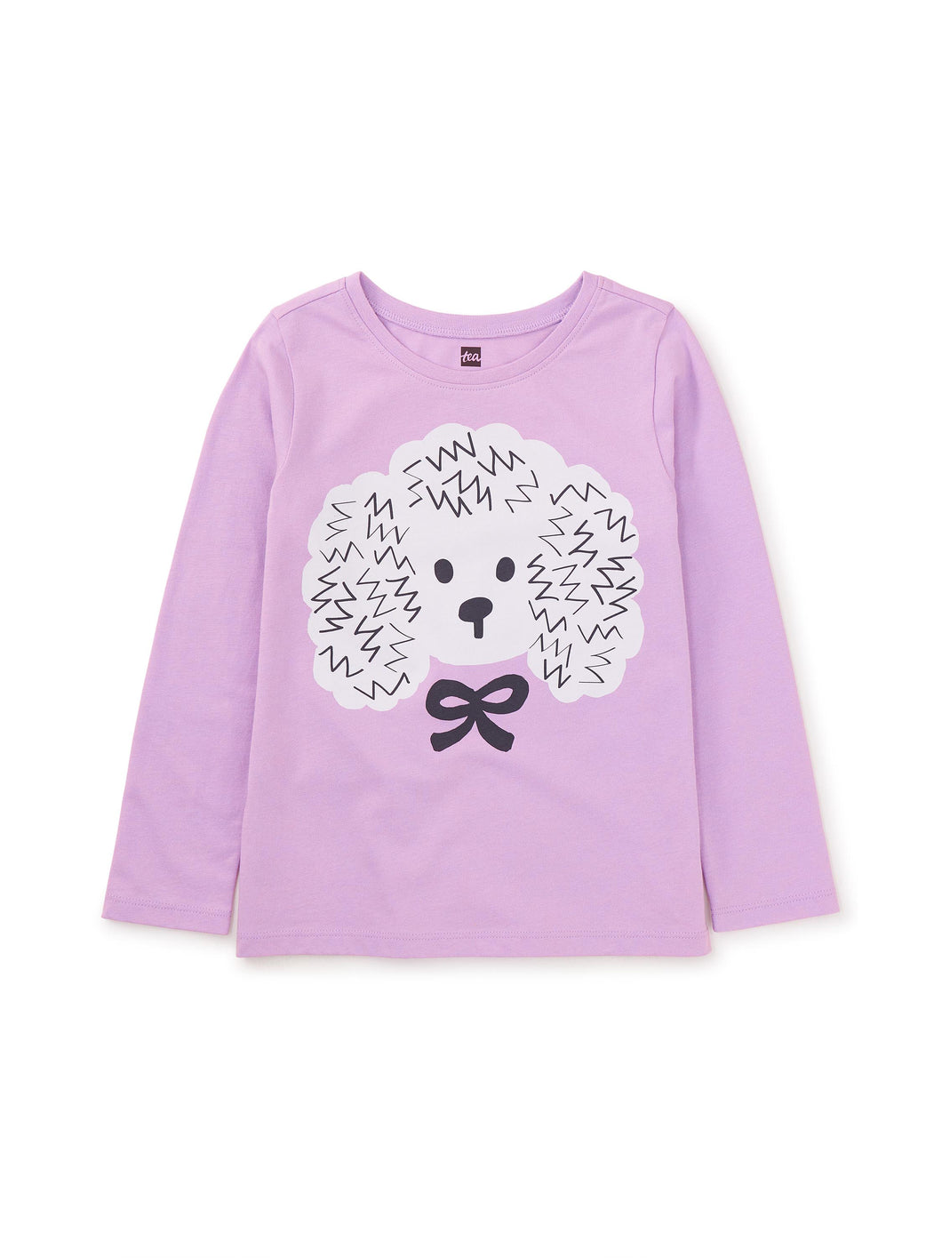Poodle & Bow Graphic Tee - Sheer Lilac