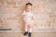 Load image into Gallery viewer, Leah Romper In Turkey Time - Baby Bubble
