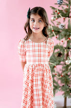 Load image into Gallery viewer, Puff Dress in Scarlet Plaid
