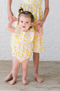 Olivia Dress In Lemon Drop - Pocket Twirl Dress