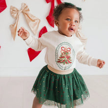 Load image into Gallery viewer, Sequin Christmas Tree Patch Long Sleeve Romper
