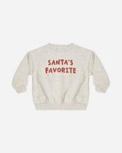Load image into Gallery viewer, Relaxed Sweatshirt in Santa's Favorite, heather grey, front view laid flat
