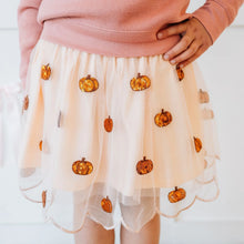 Load image into Gallery viewer, Pumpkin Sequin Scallop Tutu Skirt
