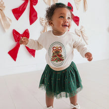 Load image into Gallery viewer, Sequin Christmas Tree Patch Long Sleeve Romper
