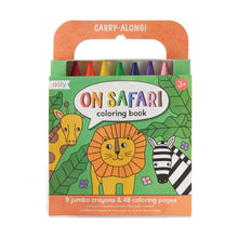 Load image into Gallery viewer, Carry Along Crayon &amp; Coloring Book Kit - On Safari Set Of 10
