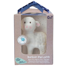 Load image into Gallery viewer, Bahbah The Lamb Organic Rubber Teether, Rattle &amp; Bath Toy
