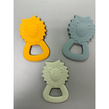 Load image into Gallery viewer, All Silicone Lion Teething Ring - Slate
