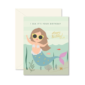 Mermaids Birthday Greeting Card