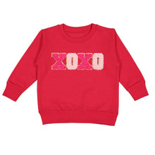 Load image into Gallery viewer, XOXO Patch Valentine’s Day Sweatshirt - Red
