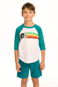 Turntable Rainbow Raglan Tee