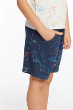 Load image into Gallery viewer, Neon Dinos - Navy Shorts

