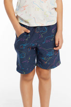 Load image into Gallery viewer, Neon Dinos - Navy Shorts

