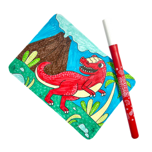 Undercover Art Hidden Pattern Coloring Activity Dino