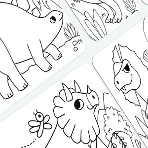 Undercover Art Hidden Pattern Coloring Activity Dino