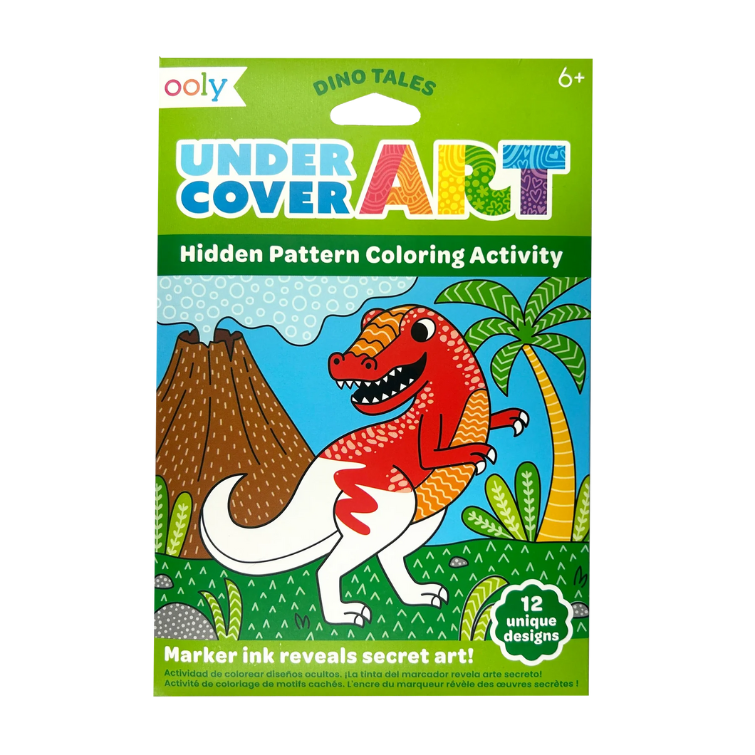 Undercover Art Hidden Pattern Coloring Activity Dino
