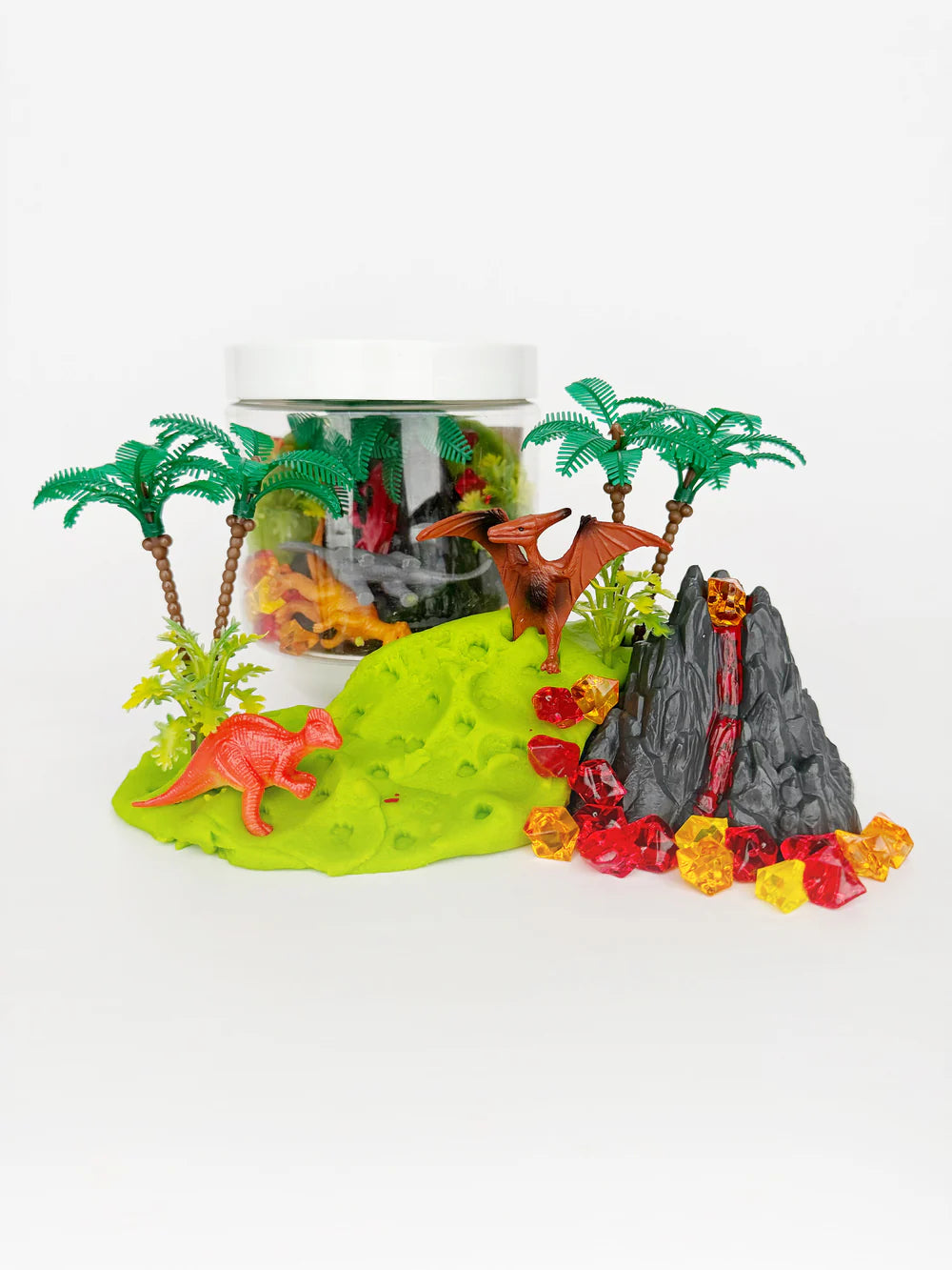 Dinosaur Volcano (Watersmellon) Dough-To-Go Play Kit
