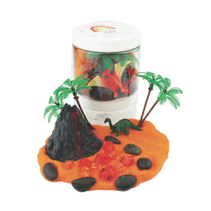 Dinosaur Volcano (Mango Tango) Play Dough-To-Go Jar - Scented