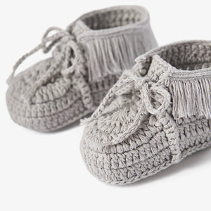 Booties Moccasins Gray 0-12M