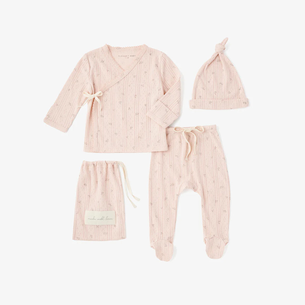Point Ditsy 3PC Bag Set Pink