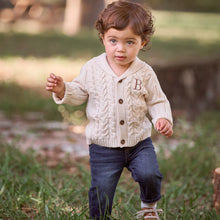 Load image into Gallery viewer, Rainy Day V-Neck Horseshoe Cable Cardigan
