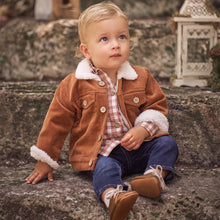 Load image into Gallery viewer, Corduroy Jacket with Sherpa Collar - Rust

