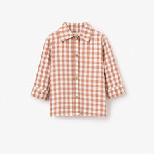 Load image into Gallery viewer, Rust Gingham Button Down
