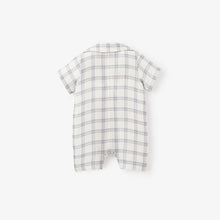 Load image into Gallery viewer, Plaid Organic Cotton Muslin Shortail - Blue
