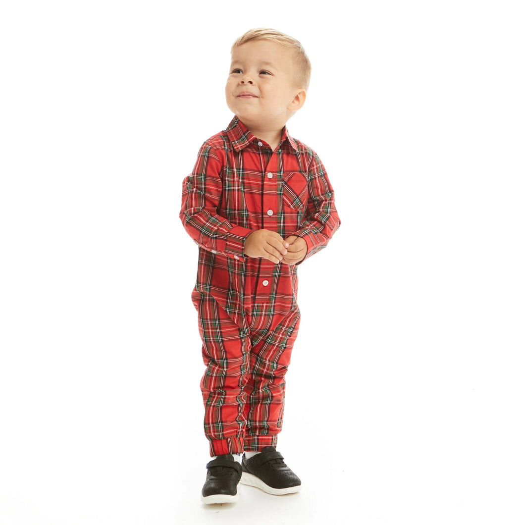 Holiday Red Plaid Romper