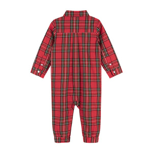 Holiday Red Plaid Romper