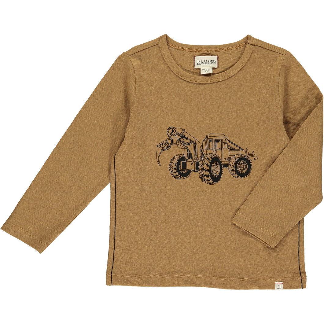 Cherokee Raglan Tee - Tan Construction