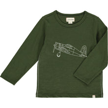 Load image into Gallery viewer, Cherokee Raglan Tee - Green Planes
