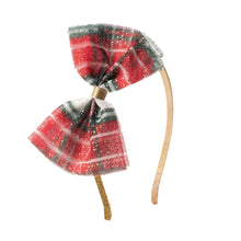 Load image into Gallery viewer, Christmas Plaid Bow Headband
